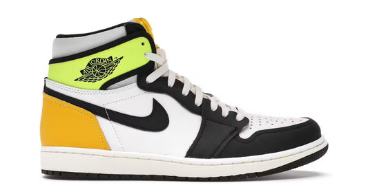 Jordan 1 Retro High White Black Volt University Gold